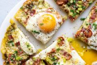 5-Ingredient Breakfast Pizza with Pesto and Crispy Bacon