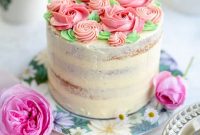 Pink Ombre Cake with Vanilla Buttercream Frosting for Parties