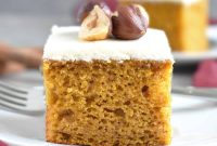 Moist Pumpkin Sheet Cake Recipe with Spiced Cream Cheese Frosting