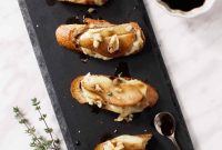 Pear and Brie Crostini with Honey and Thyme
