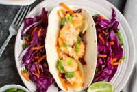 Bang Bang Shrimp Tacos with Creamy Spicy Slaw