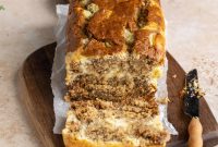 Marbled Banana Bread with Cream Cheese Swirl