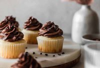 High-Altitude Yellow Cupcakes with Rich Chocolate Buttercream