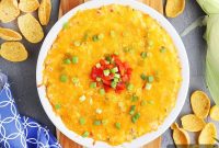 Creamy Hot Corn Dip with Cream Cheese and Melted Cheddar