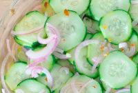 Tangy Pickled Cucumber & Red Onion Salad Recipe