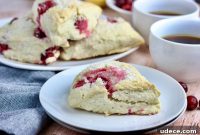 Cranberry Lemon Vegan Scones — Flaky Citrus Breakfast Treat
