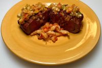 Grilled Stuffed Filet Mignon on a Weber Kettle Grill