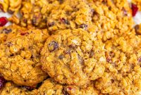Chewy Cranberry Oatmeal Cookies with Walnuts — Soft, Tangy Bites