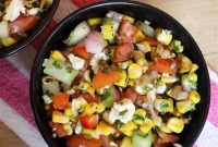 Grilled Corn and Feta Salad with Lime and Cilantro