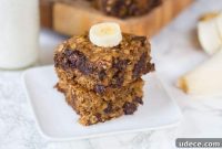Dark Chocolate Banana Oat Bars Recipe — Chewy Snack Bars