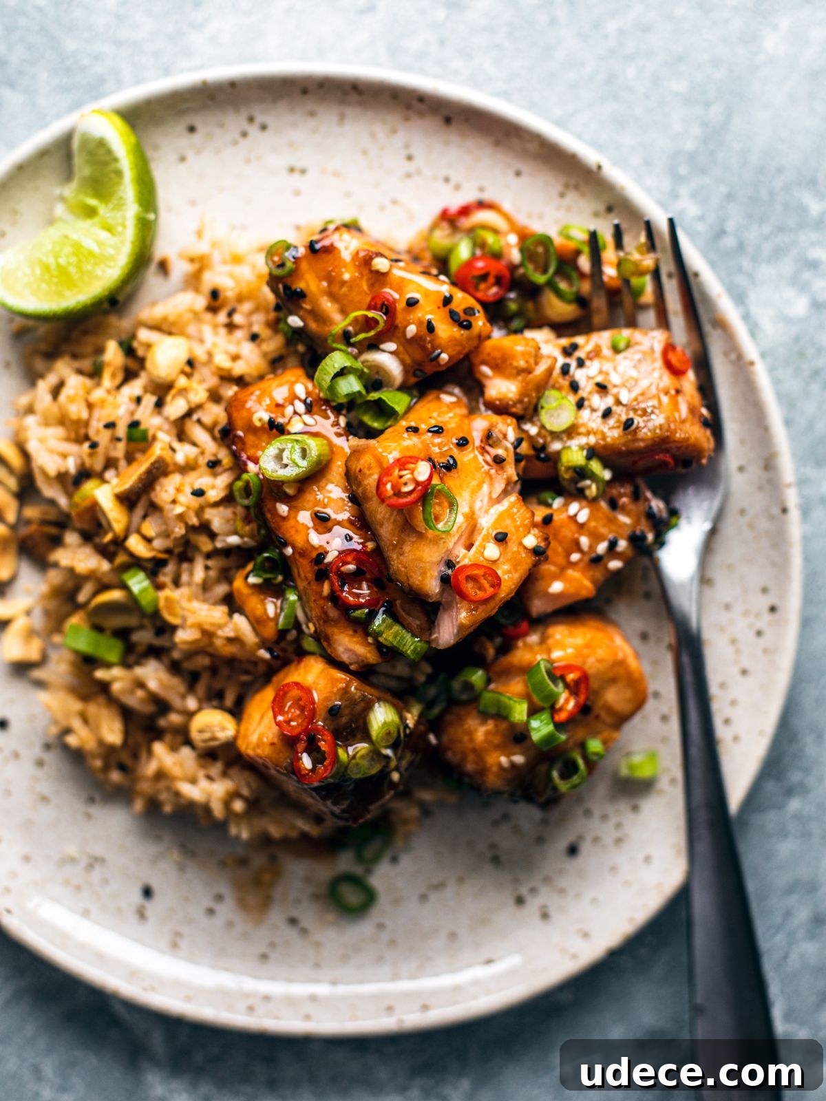 Thai Sweet Chili Air Fryer Salmon Bites