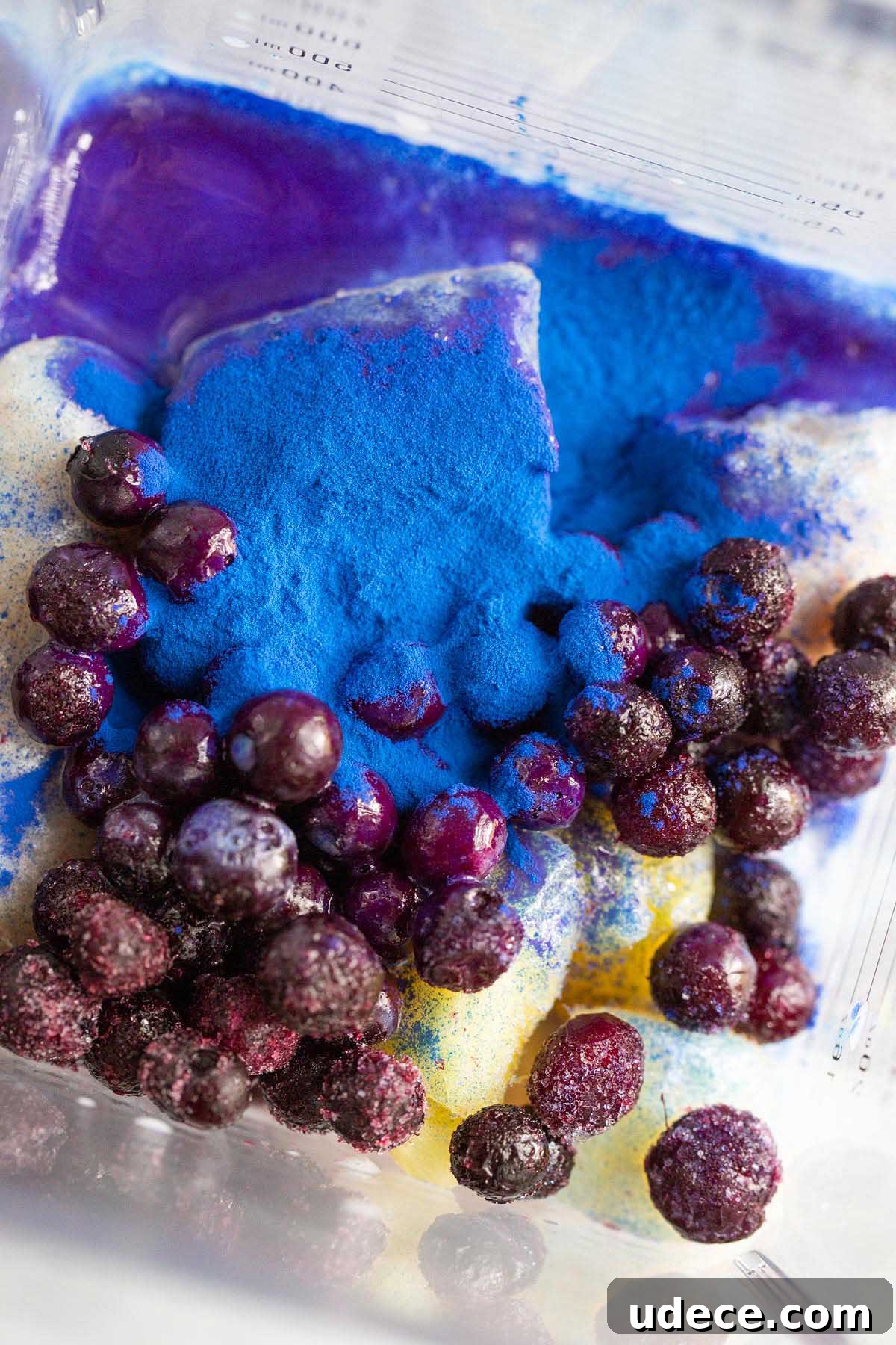 Blue Spirulina Smoothie Recipe for Energy and Glow 3 smoothie ingredients in the blender container