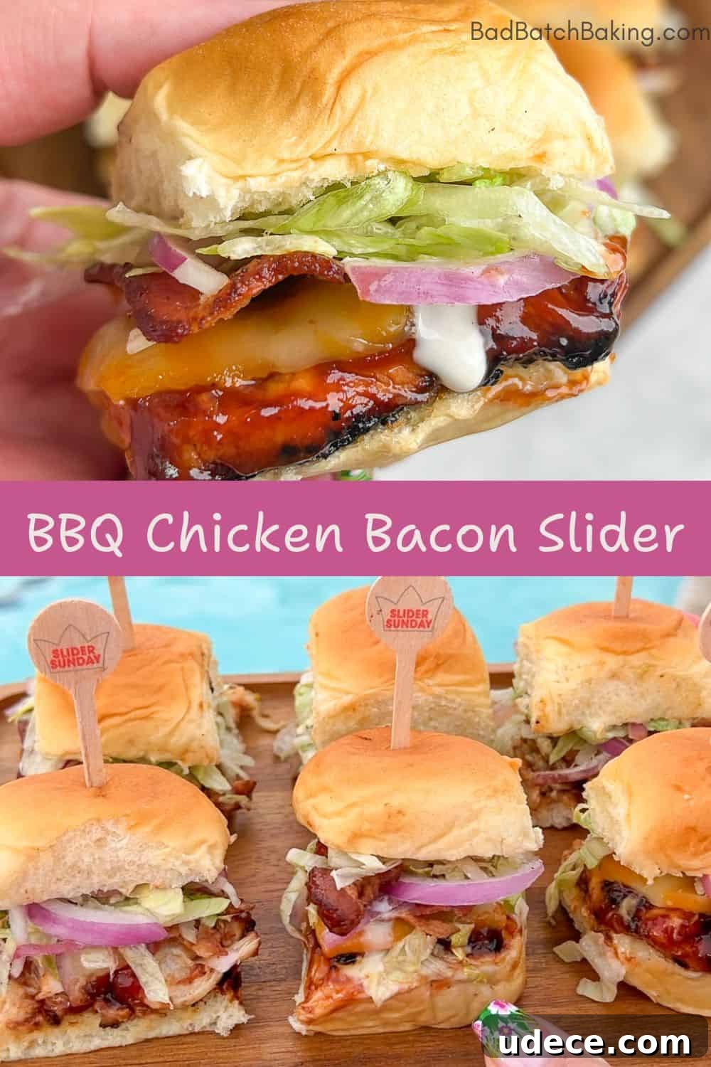 Bacon Ranch BBQ Chicken Sliders Recipe for Game Day and Parties 4 bbq chicken sliders