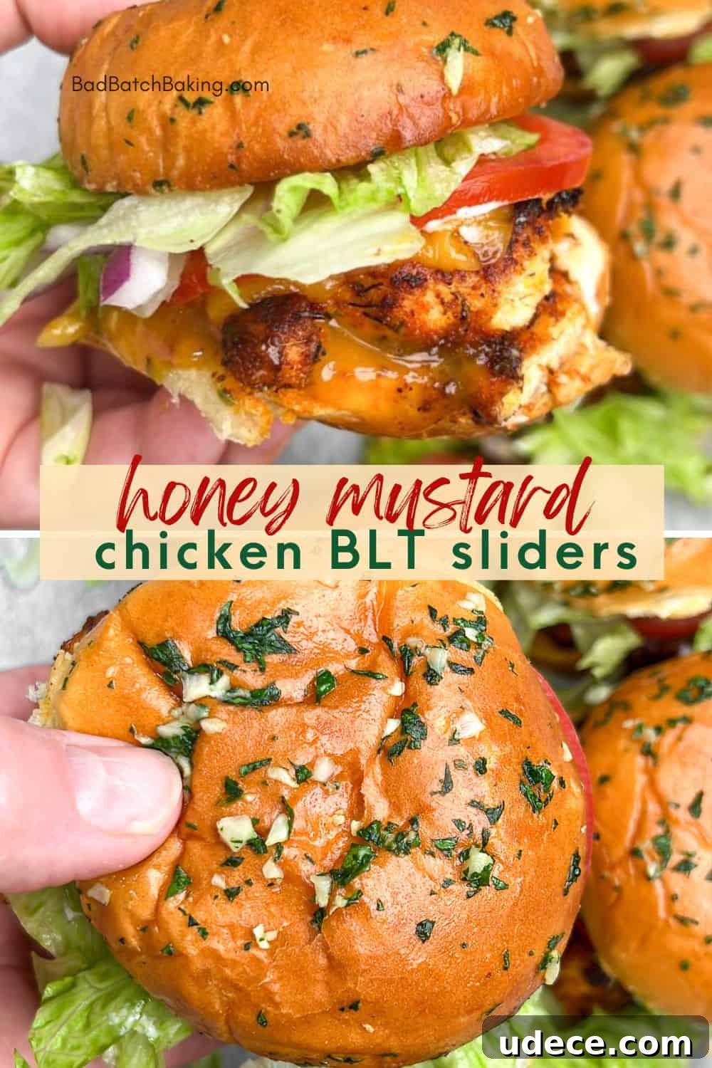 Bacon Ranch BBQ Chicken Sliders Recipe for Game Day and Parties 8 Honey Mustard BLT Chicken Sliders