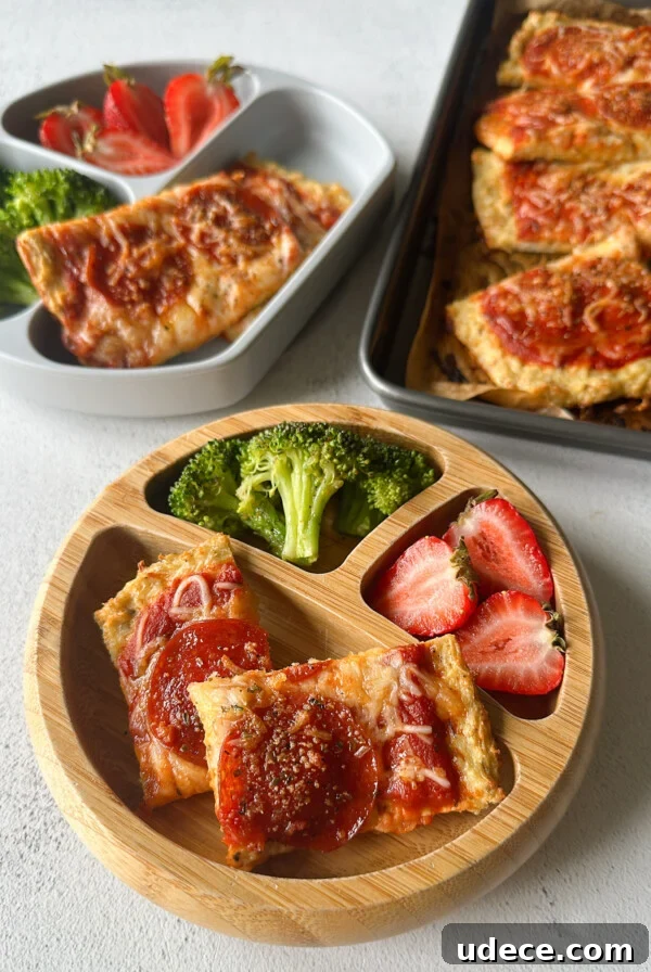 Creamy Avocado and Cottage Cheese Dip Recipe for Snacks 10 Chicken crust pizza served with broccoli and strawberries.