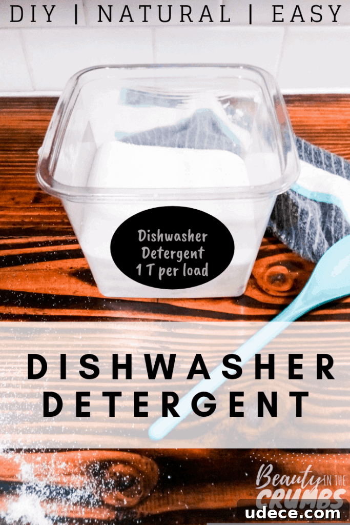 Homemade Dishwasher Detergent Recipe for Sparkling Dishes 4 A DIY powder dishwasher detergent that is all natural, easy to make and actually works! Non toxic ingredients, no borax, and no soap grating!