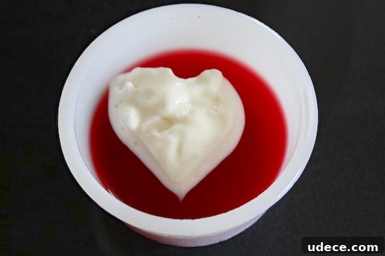 Valentine’s Day Lunch Ideas Kids Will Love 5 jello with ice cream heart