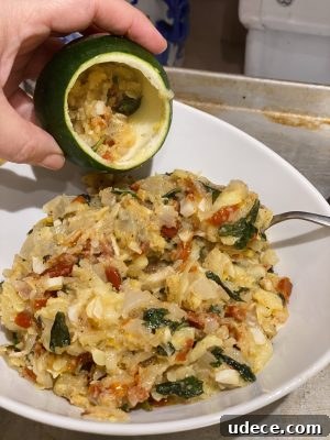 Zucchini Boats Stuffed with Savory Cheese and Herbs 14 Stuffed Zucchini Prepping