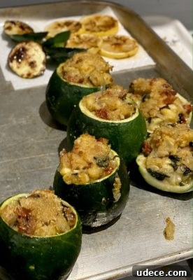 Zucchini Boats Stuffed with Savory Cheese and Herbs 17 Stuffed Zucchini Roasted