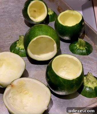Zucchini Boats Stuffed with Savory Cheese and Herbs 6 Stuffed Zucchini Prepping