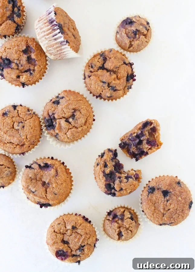Honey-Glazed Blueberry Bran Muffins That Stay Moist Longer 2 Honey Blueberry Bran Muffins // FoodNouveau.com