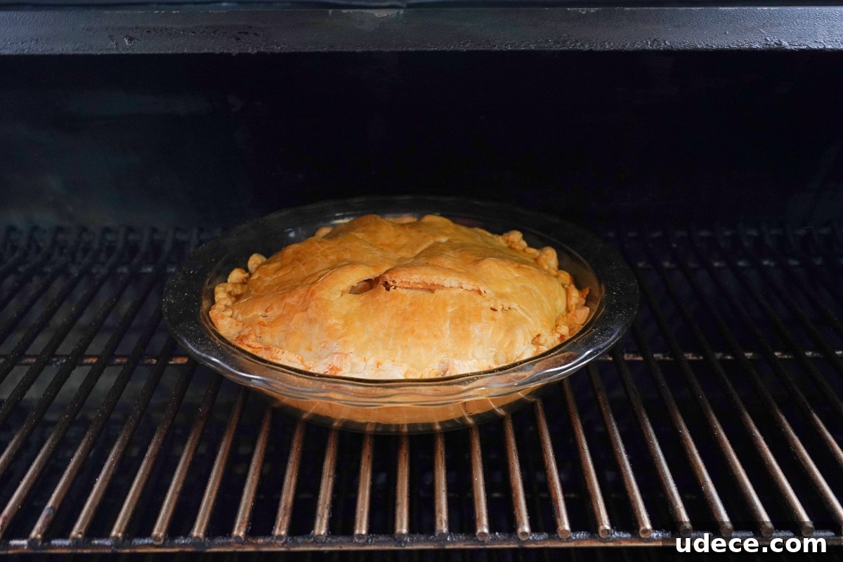 Smoked Apple Pie Recipe: Step-by-Step Guide for Perfect Flavor 6 Apple pie on smoker grates