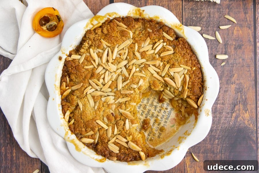 10+ Delicious Loquat Recipes to Try This Season 5 a white pie plate with baked loquat cobbler with a white towel beside it