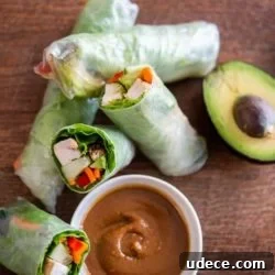 Chicken Avocado Spring Rolls Recipe | @EatBetterRecipes