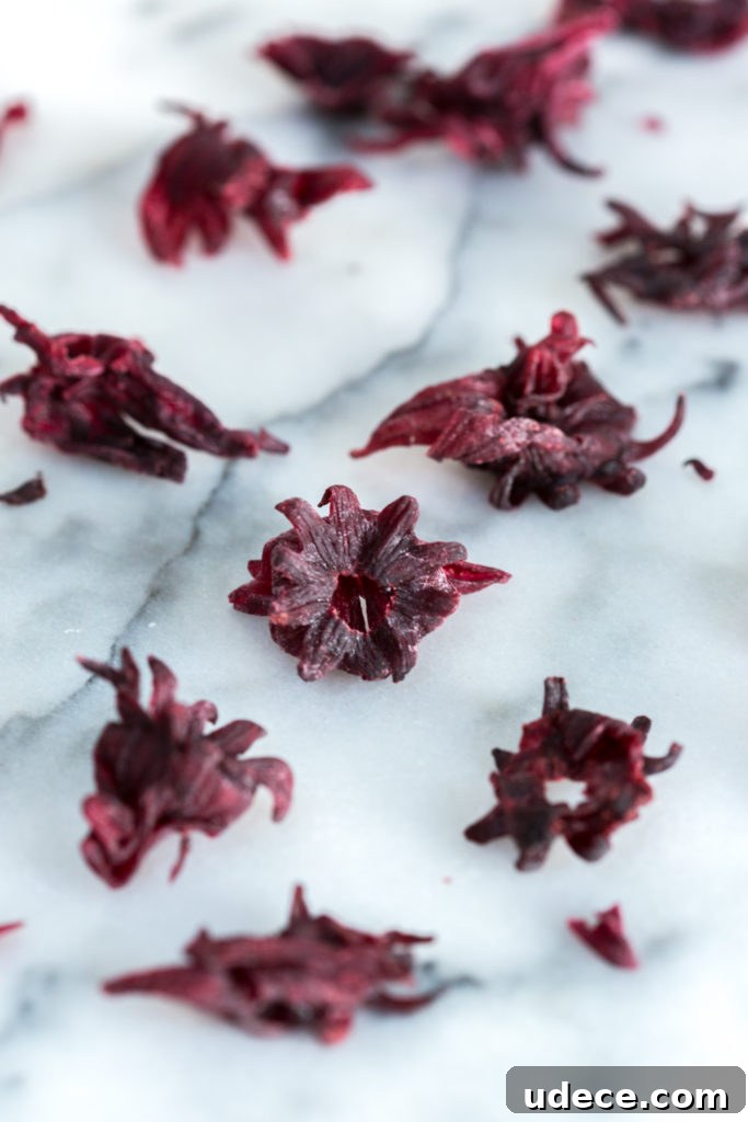 Hibiscus-Glazed Shortbread Cookies: Floral Tea Cookie Recipe 3 Dried hibiscus flowers