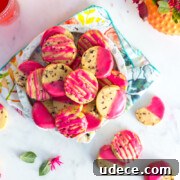 Hibiscus-Glazed Shortbread Cookies: Floral Tea Cookie Recipe 17 Glazed Hibiscus Shortbread Cookies by Baking The Goods.