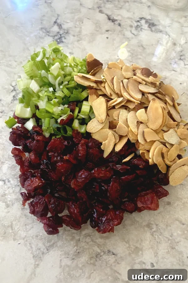 Wild Rice Salad: Refreshing Picnic Side Dish Recipe 2 toasted almonds, dried cranberries and diced green onions