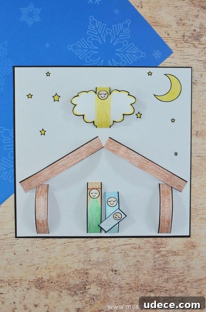 a printable paper nativity scene
