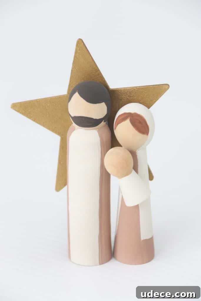 peg doll nativity set