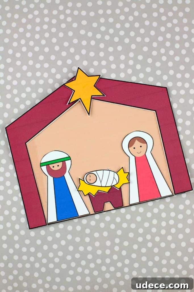 printable paper nativity craft
