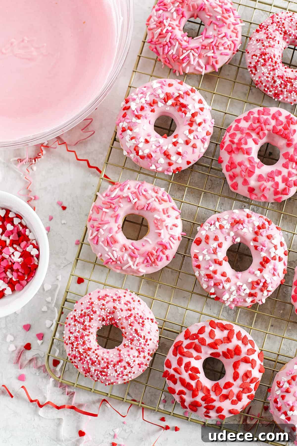 Gluten-Free Strawberry Banana Baked Donuts 3 Delicious Gluten-Free Strawberry Banana Donuts that are soft, lightly sweetened with honey and made with zero oil or butter for the perfect Valentine's Day treat!