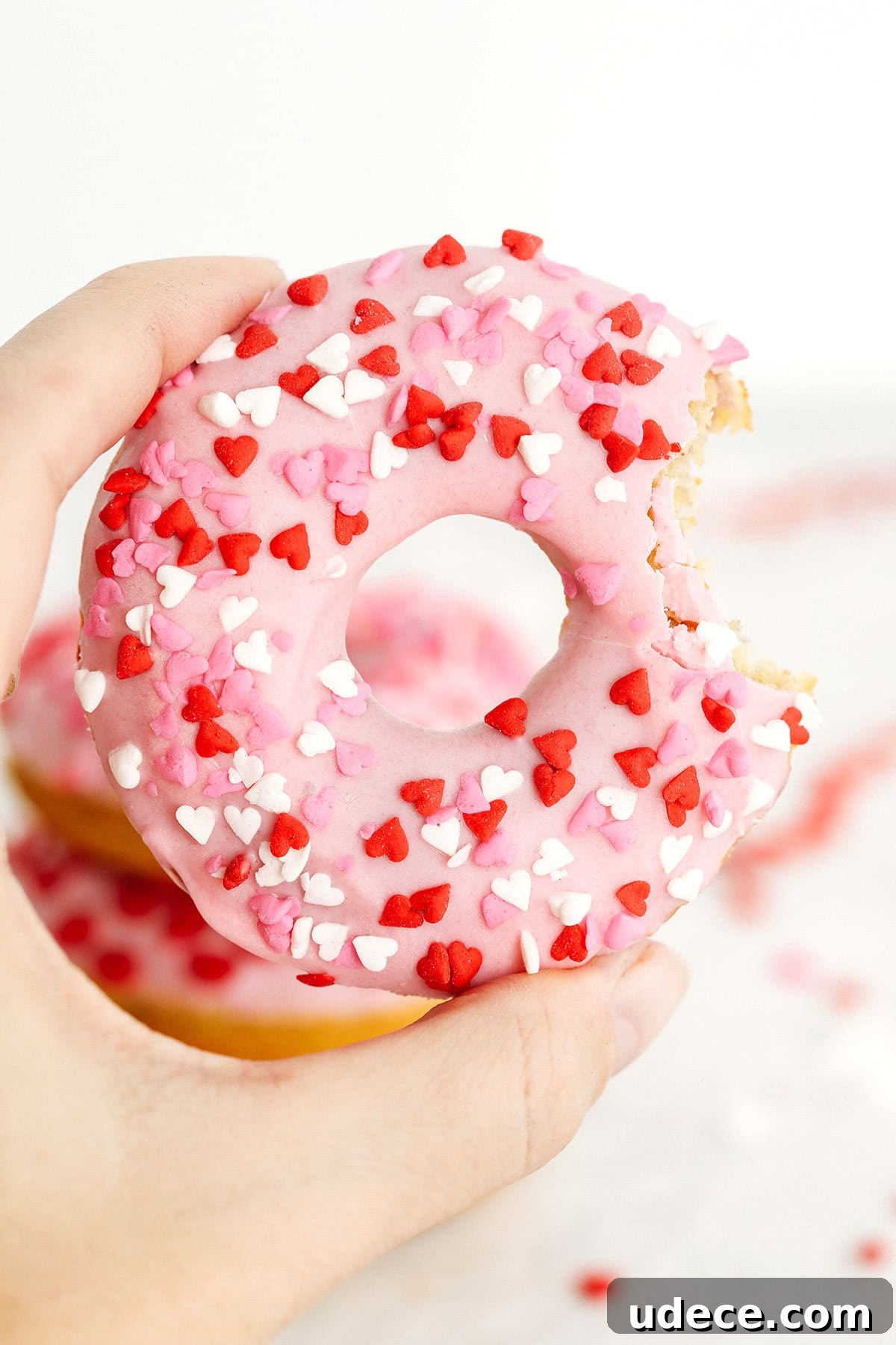 Gluten-Free Strawberry Banana Baked Donuts 4 Delicious Gluten-Free Strawberry Banana Donuts that are soft, lightly sweetened with honey and made with zero oil or butter for the perfect Valentine's Day treat!