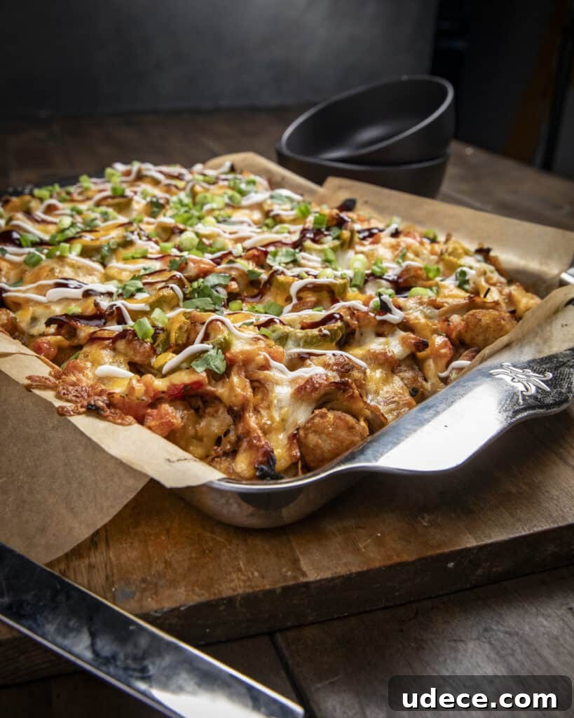 BBQ Chicken Totchos: Loaded Tater Tot Nachos Recipe 2 img 1656 1
