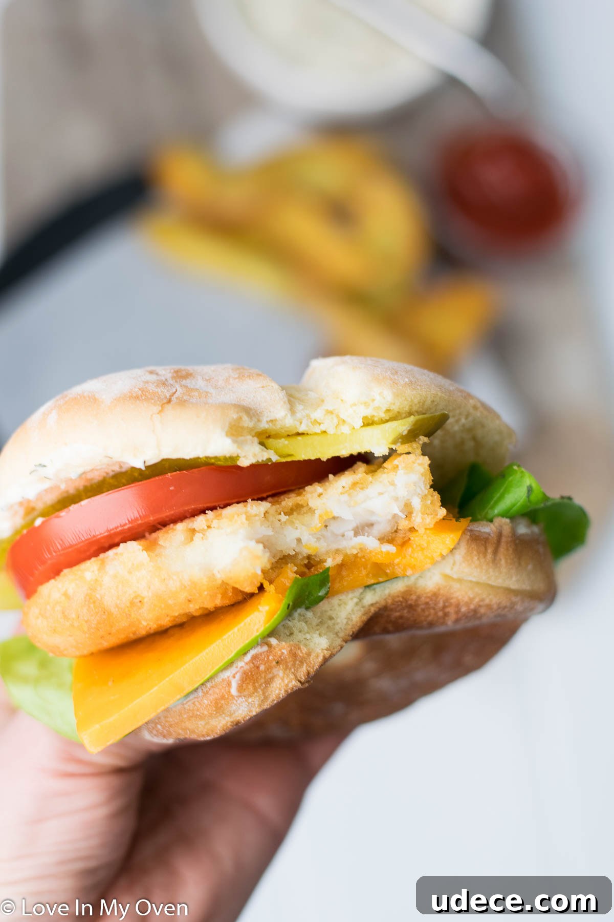 crispy fish burger