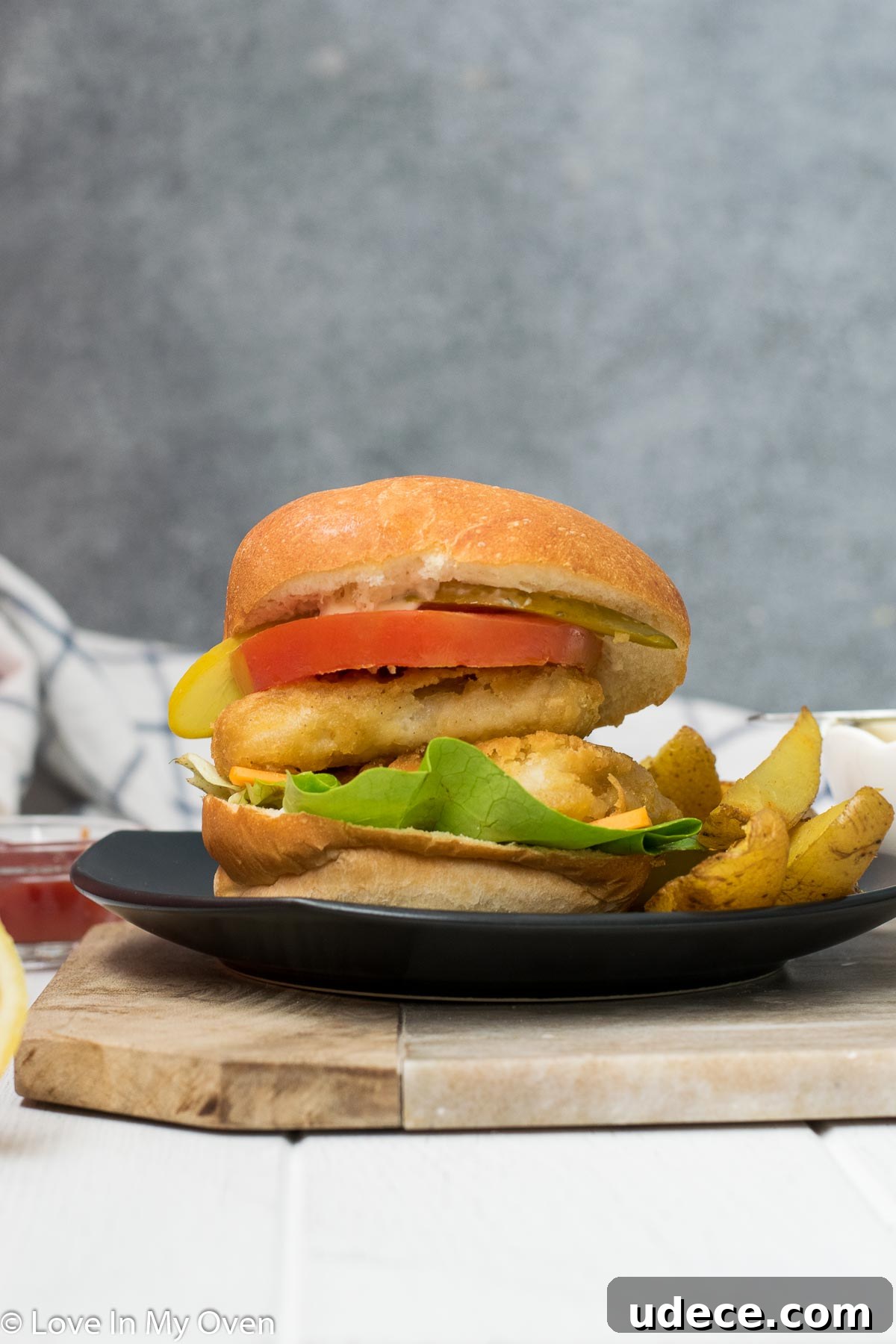 crispy fish burger