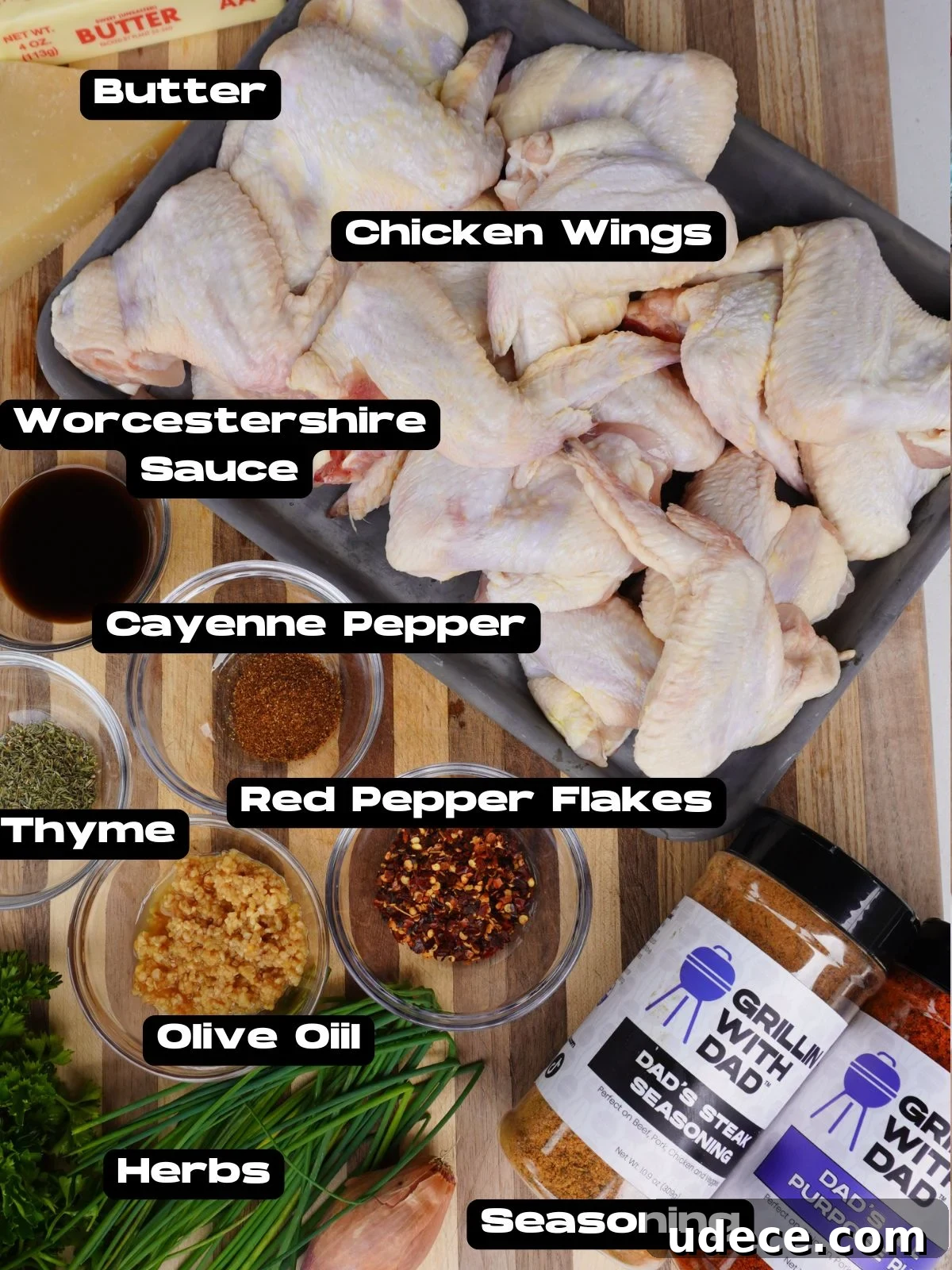 cowboy butter chicken wing ingredients.