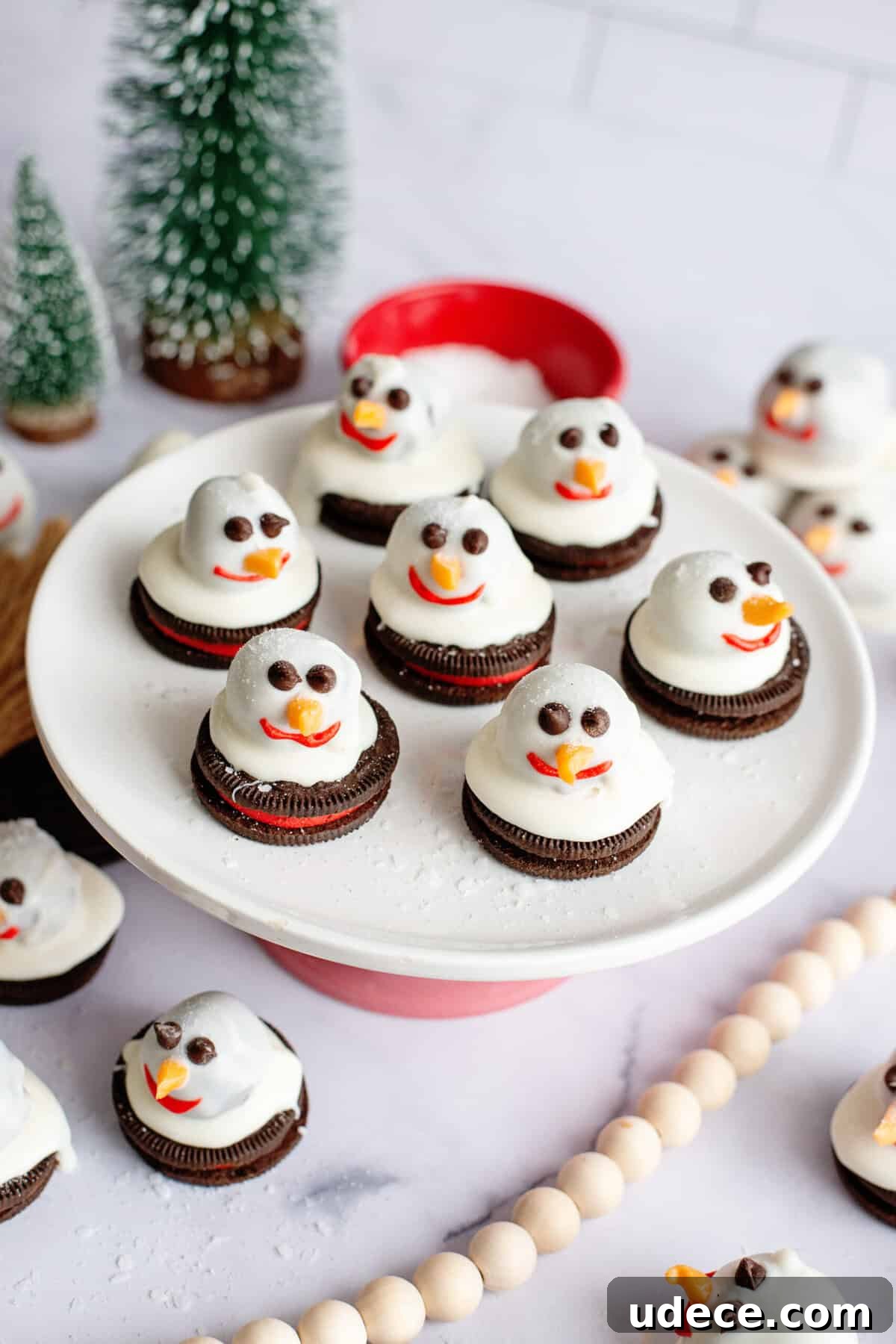 Homemade Christmas Food Gifts and Candies to Make This Year 8 A serving tray of snowman Oreo balls