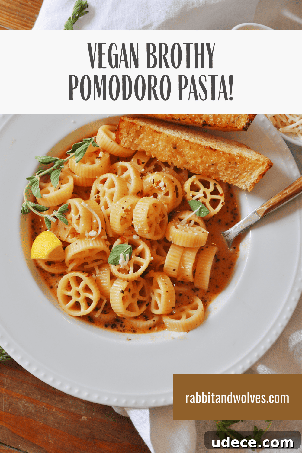 Brothy Vegan Pomodoro Pasta Recipe for Comforting Weeknights 6 Close-up of brothy vegan pomodoro pasta