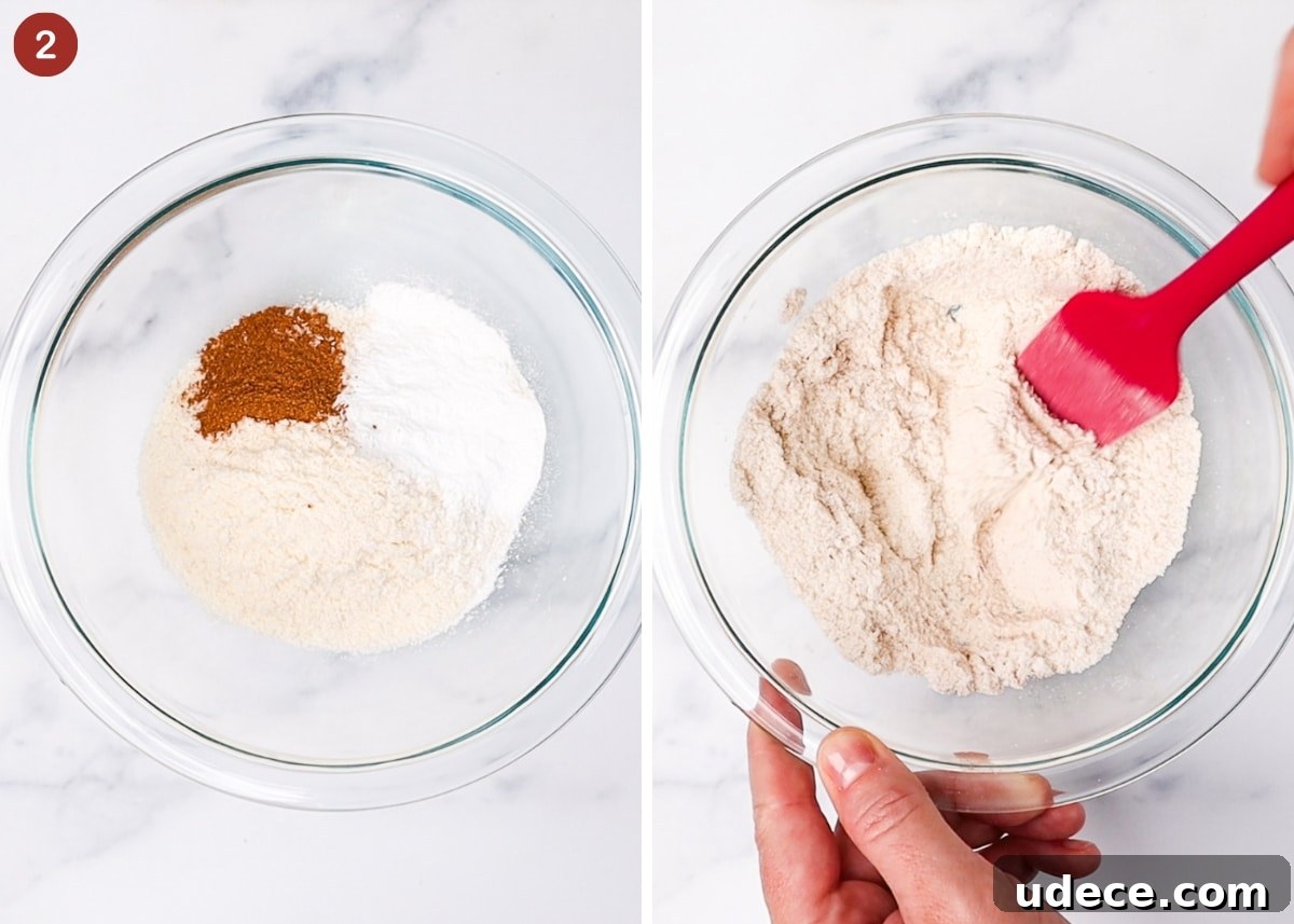 Moist Keto Pumpkin Bread Made with Coconut Flour 6 Mixing dry ingredients