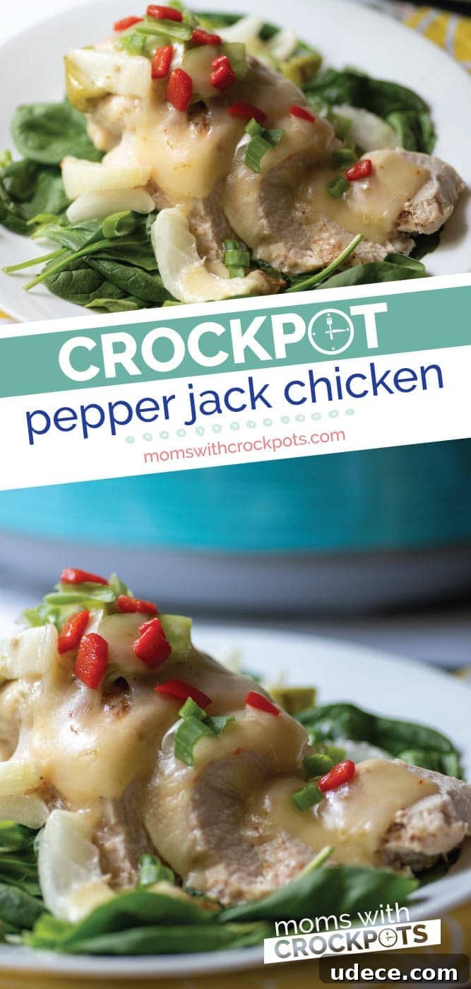 Crockpot Pepper Jack chicken