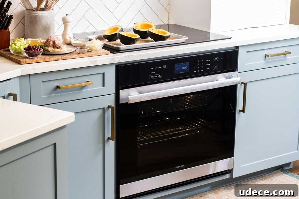 Sausage-Stuffed Acorn Squash Roast with Maple Glaze 4 The Sharp Induction Cooktop and Sharp European Convection Oven.