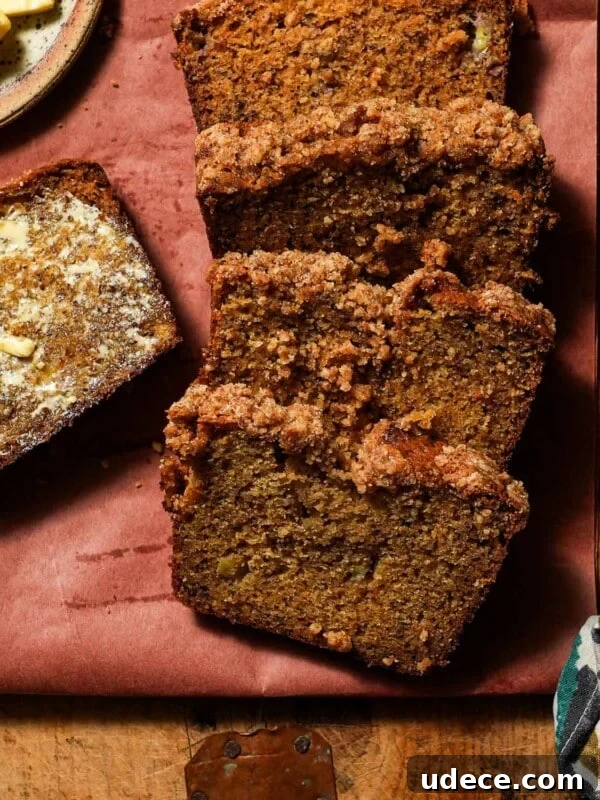 Mandarin Orange Cranberry Sauce Recipe — Ready in 20 Minutes 8 Slices of brown butter banana bread on a cutting board with butter.