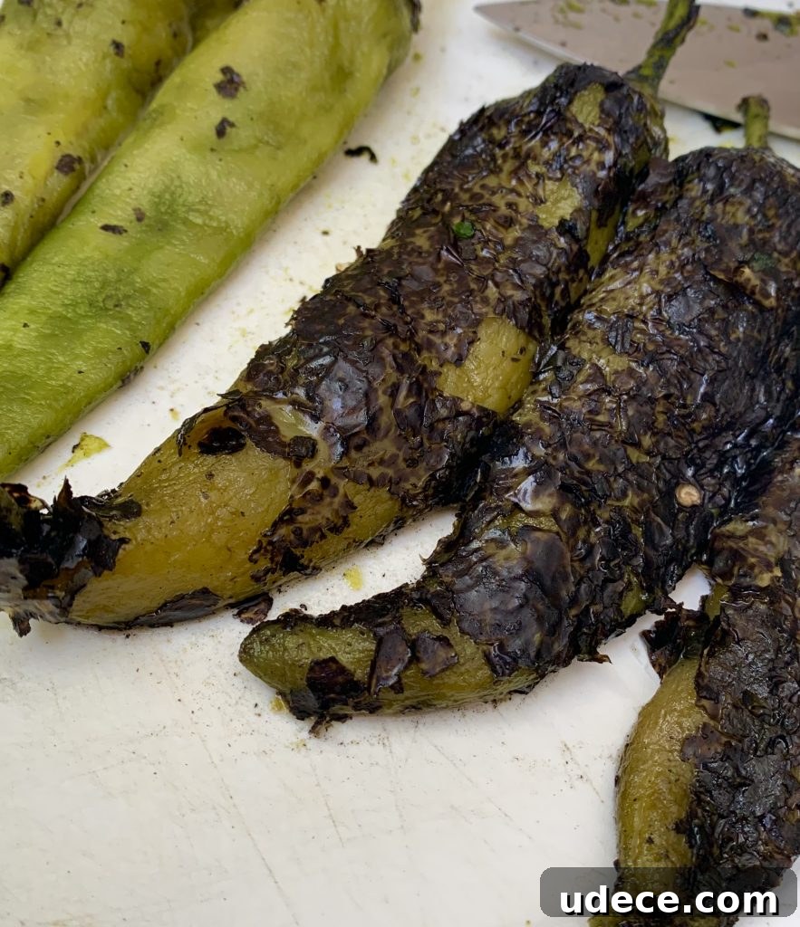 Roasted Green Chile Shepherd’s Pie with Potato Crust 5 Roasted green chiles for pastel de papa #shepherdspie #roastedgreenchiles #pasteldepapa