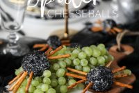 Creepy Spider Cheeseballs Recipe for Halloween Party Snacks