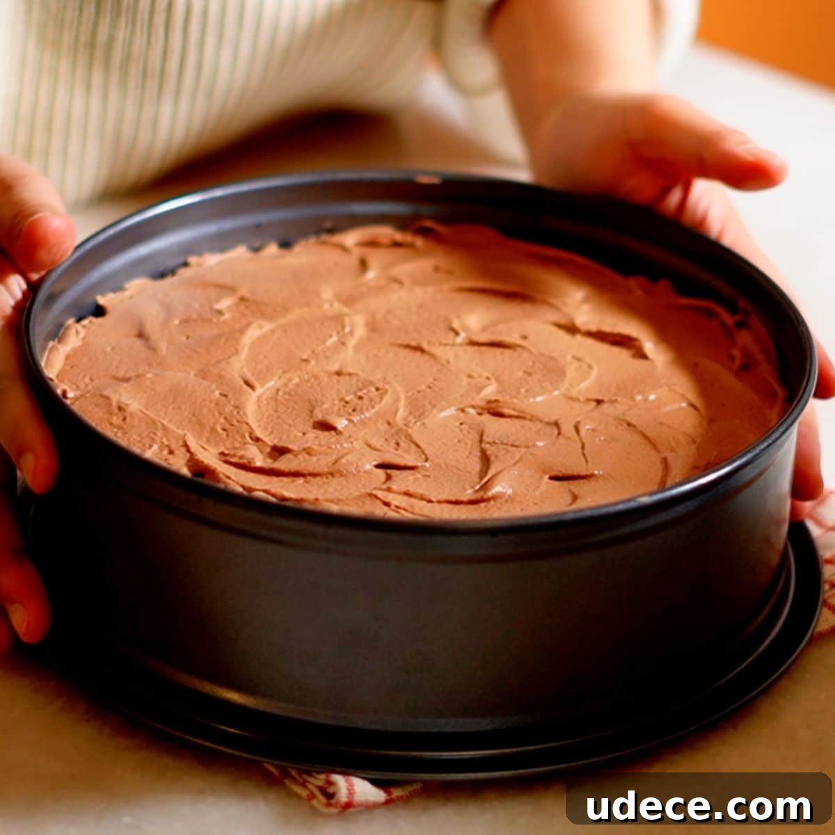 Decadent French Silk Pie Recipe: Smooth Chocolate Silk Pie 22 Chilling the French silk pie.
