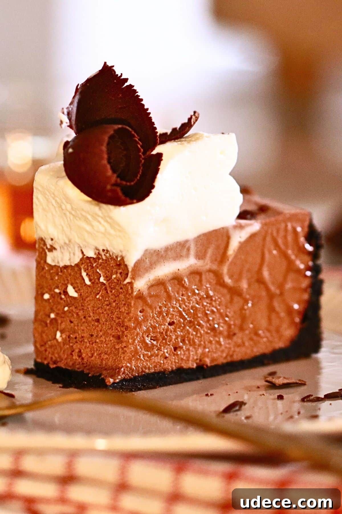 Decadent French Silk Pie Recipe: Smooth Chocolate Silk Pie 6 The texture of the best homemade French silk pie